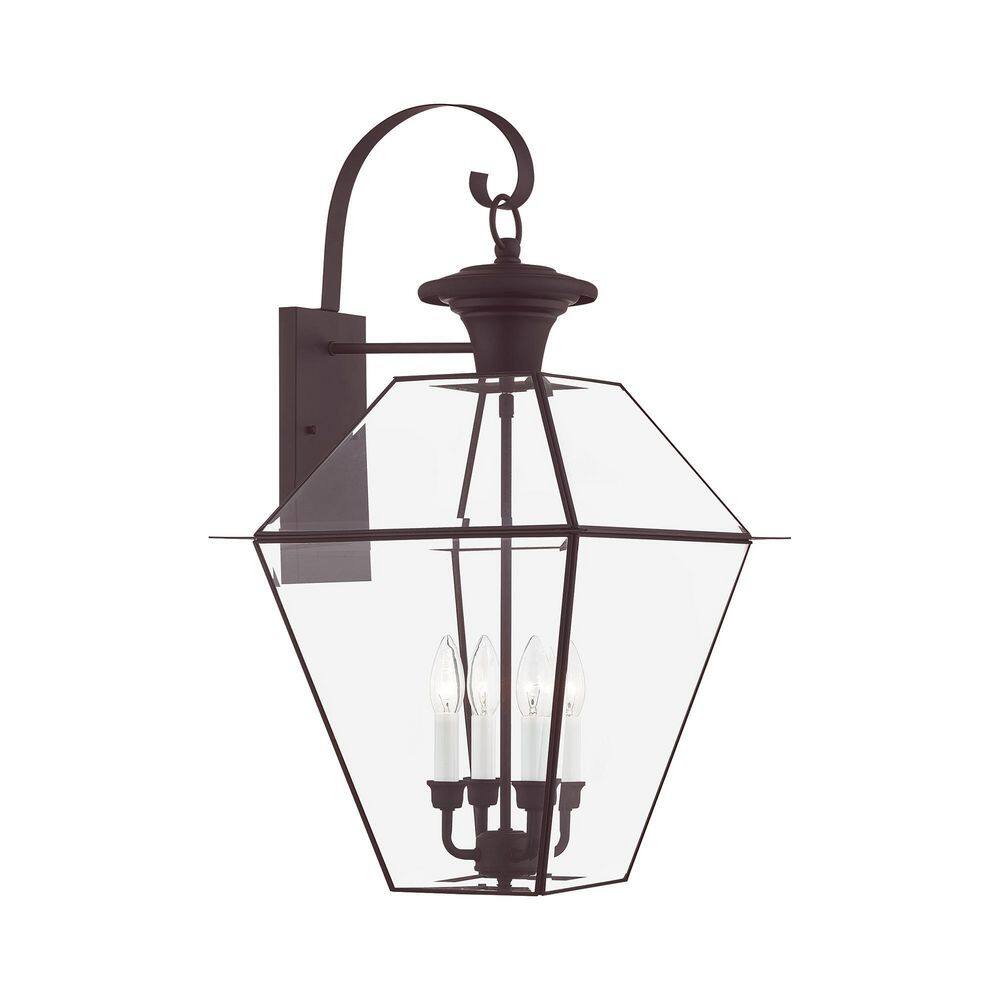 Livex Lighting - Westover - 4 Light Outdoor Wall Lantern in Farmhouse Style - 15