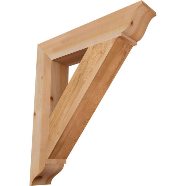 Ekena Millwork 5-1/2 in. x 36 in. x 32 in. Western Red Cedar Traditional Smooth Bracket