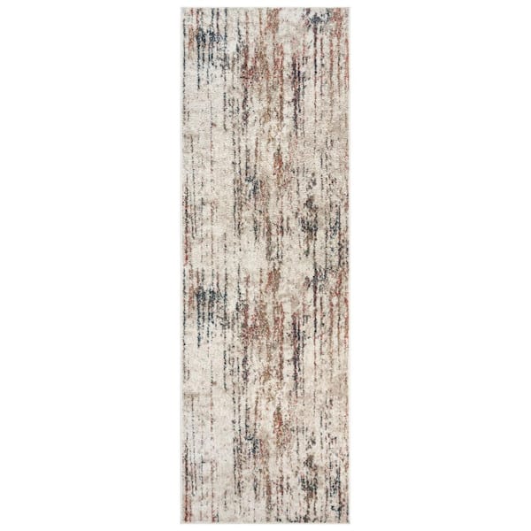 Heirloom Corah Ivory 2 ft. x 6 ft. Abstract Indoor Runner Rug