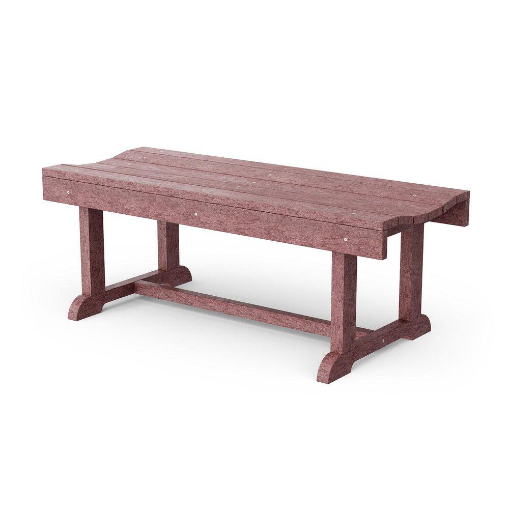 Heritage 42 in. Cherrywood HDPE Plastic Outdoor Patio Backless Bench price history on PriceWatchPro