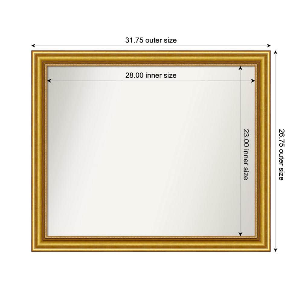 Townhouse Gold 31.75 in. x 26.75 in. Custom Non-Beveled Wood Framed Batthroom Vanity Wall Mirror price history on PriceWatchPro