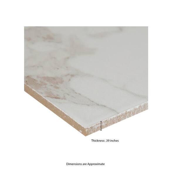Home Decorators Collection Carrara 12 in. x 24 in. Polished 