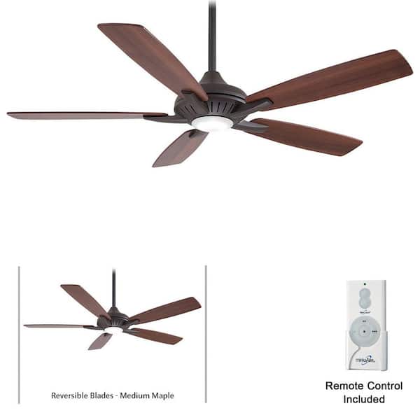 Dyno 52 in. Integrated LED Indoor Oil Rubbed Bronze Ceiling Fan with Remote Control