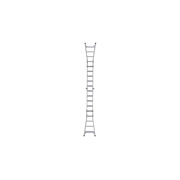 Werner - 22 ft. Reach Aluminum 5-in-1 Multi-Position Pro Ladder with Powerlite Rails 375 lbs. Load Capacity Type IAA Duty Rating