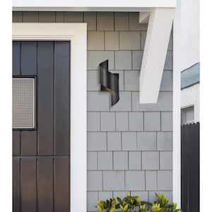 Timeless Home 1-Light Irregular Black LED Outdoor Wall Sconce