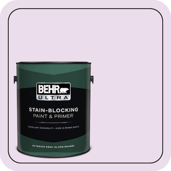 BEHR ULTRA 1 gal. #P100-1 Sprinkle Semi-Gloss Enamel Exterior Paint & Primer