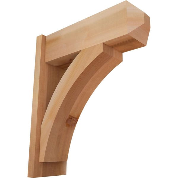 Ekena Millwork 8 in. x 26 in. x 22 in. Thorton Craftsman Smooth Western Red Cedar Outlooker