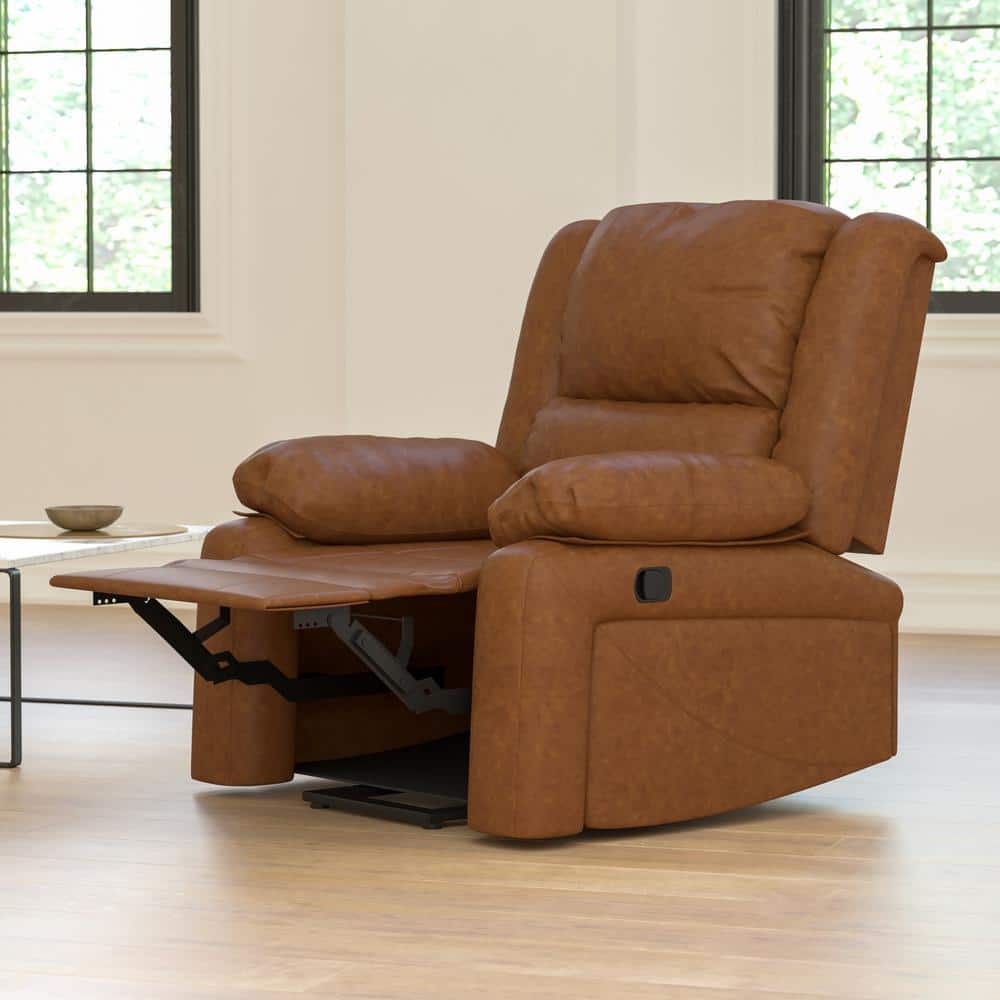 Carnegy Avenue Cognac LeatherSoft Recliner CGA-BT-526766-CO-HD