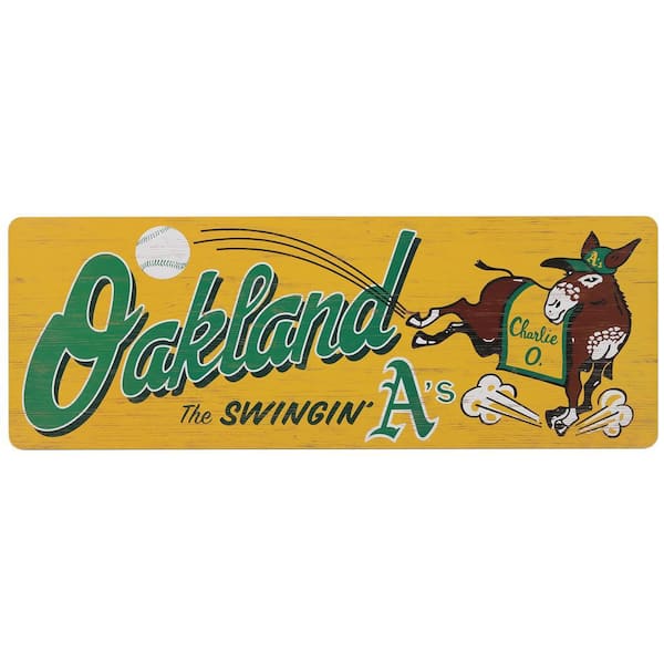 Open Road Brands Oakland Athletics MDF Wood Wall Art