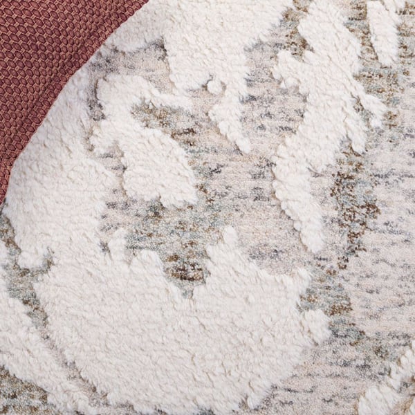 SAFAVIEH Casablanca 5 ft. x 8 ft. Ivory/Teal Abstract Medallion