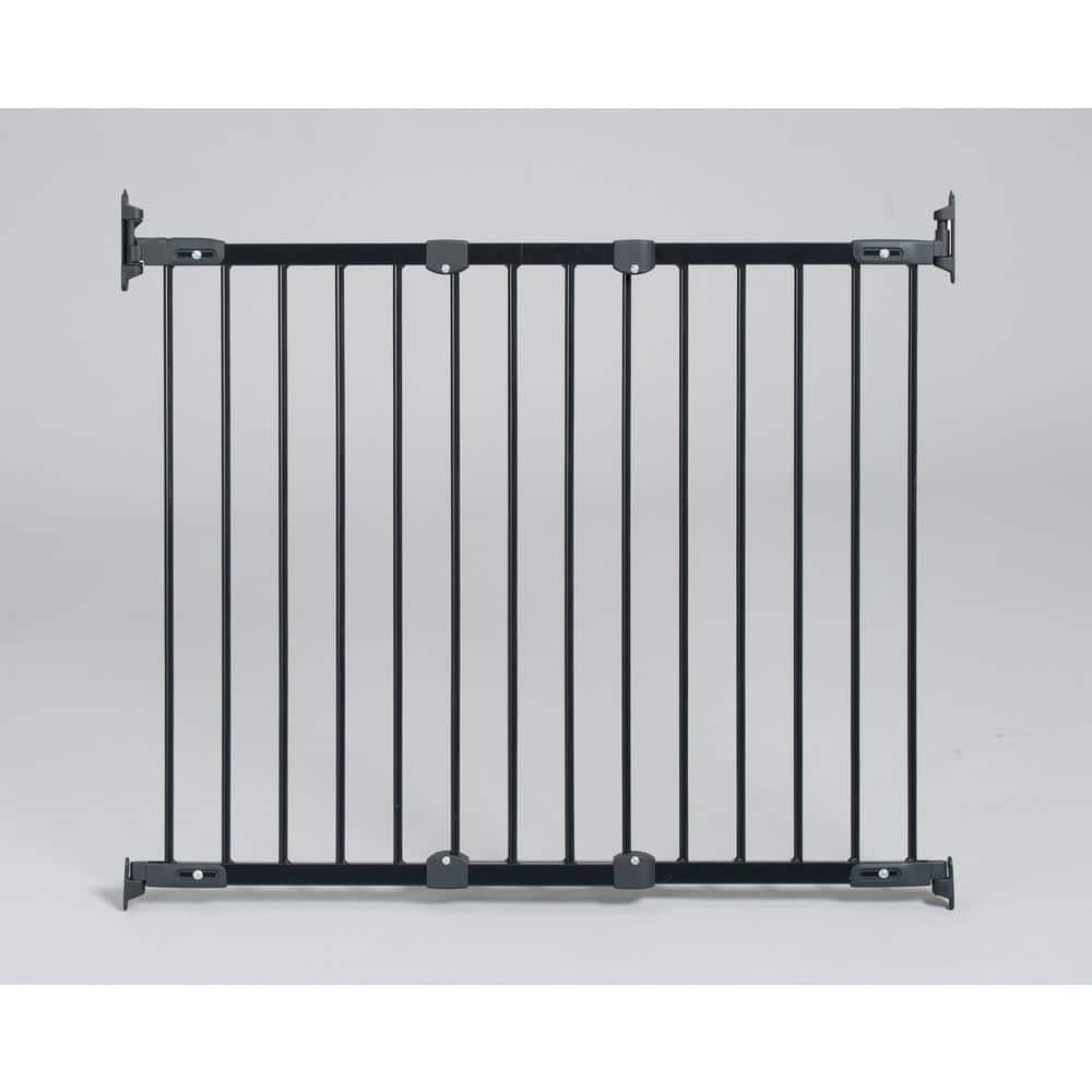 Size 31 in. Color Black H Hardware Mount Gate Angle Mount Safeway Wall Mounted Gate in Black