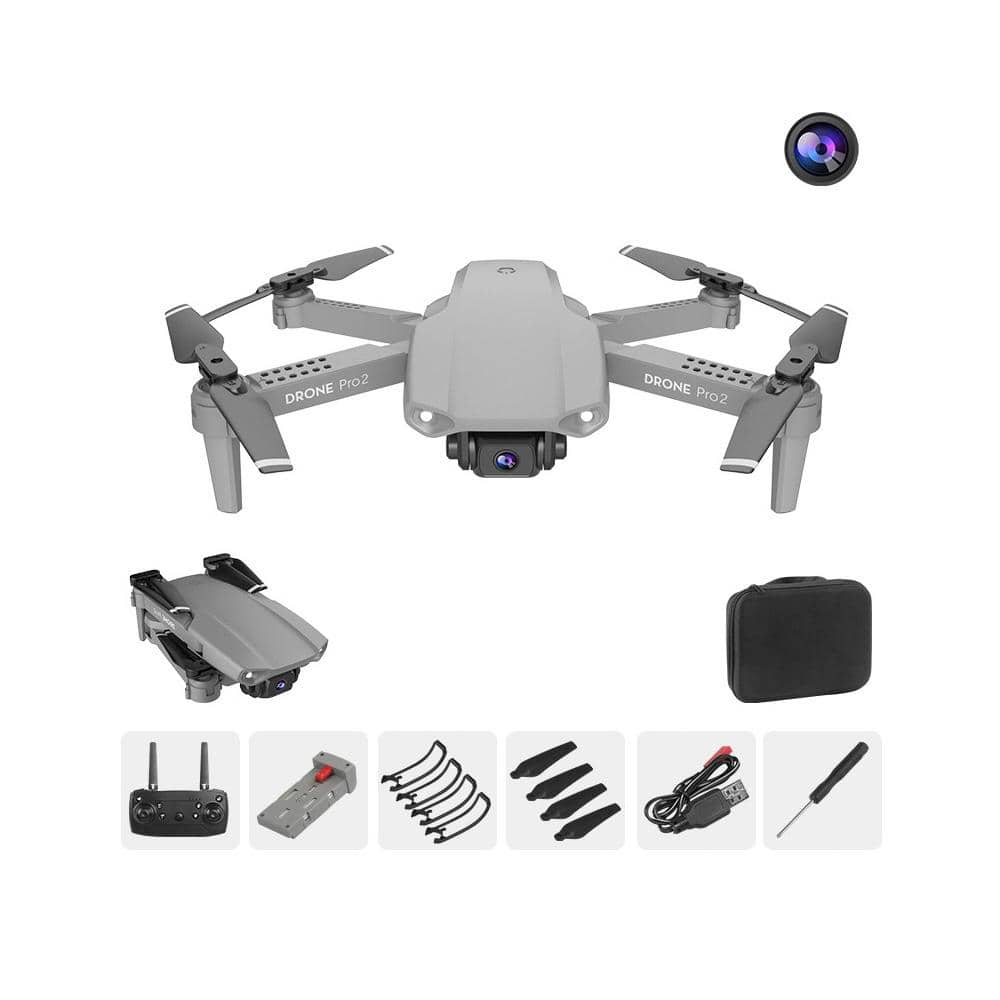 1080P 4k HD Dual Camera RC Foldable Quadcopter Helicopter Drone with Real-Time Transmission, Wi-Fi FPV, Gray -  Lukyamzn, SA17-227B075