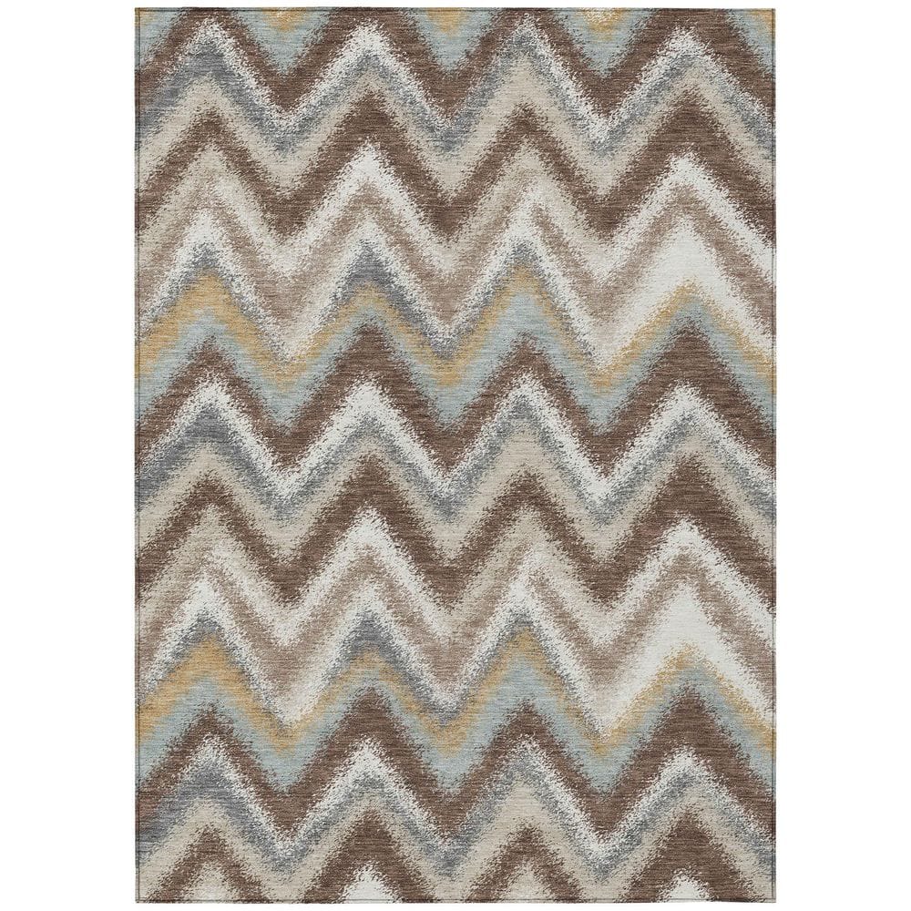 Chantille Machine Washable Indoor/Outdoor Abstract ACN2596 Chocolate 9 ft. x 12 ft. Area Rug price history on PriceWatchPro
