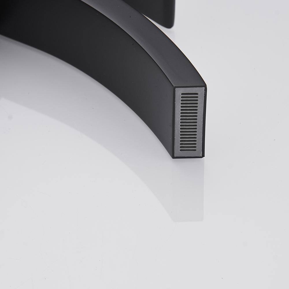 Matte Black Stainless Steel High Arc Bathroom Faucet