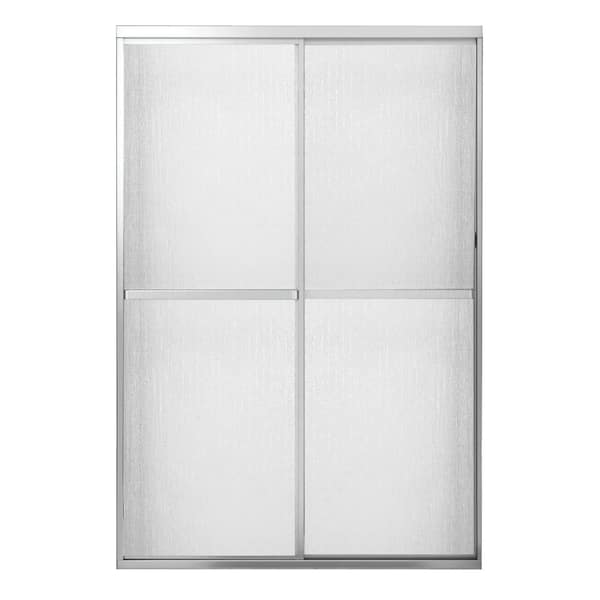 Framed Sliding Shower Door In Chrome, 42 Sliding Shower Door