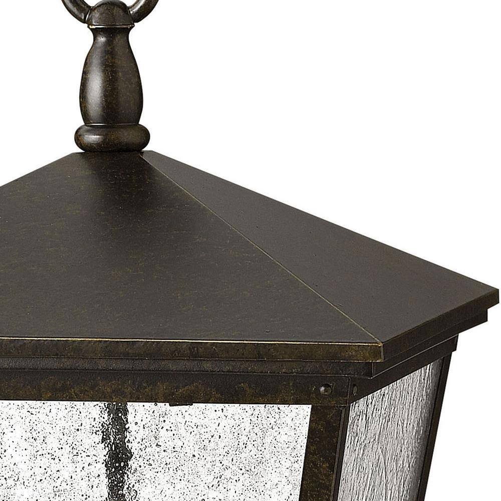 Regency Bronze 4-Light LED Pathway Lantern with Clear Seedy Glass