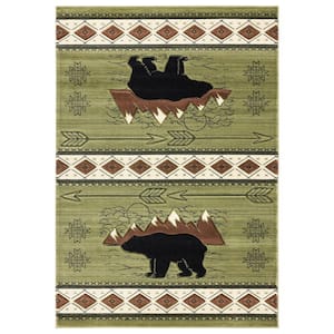 Cottage Timberland Green 7 ft. 10 in. x 10 ft. 6 in. Area Rug