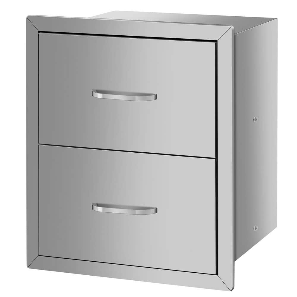 Outdoor Kitchen Cabinets 18 in. Stainless Steel 2 Drawer Access Drawer Unit for Courtyards price history on PriceWatchPro