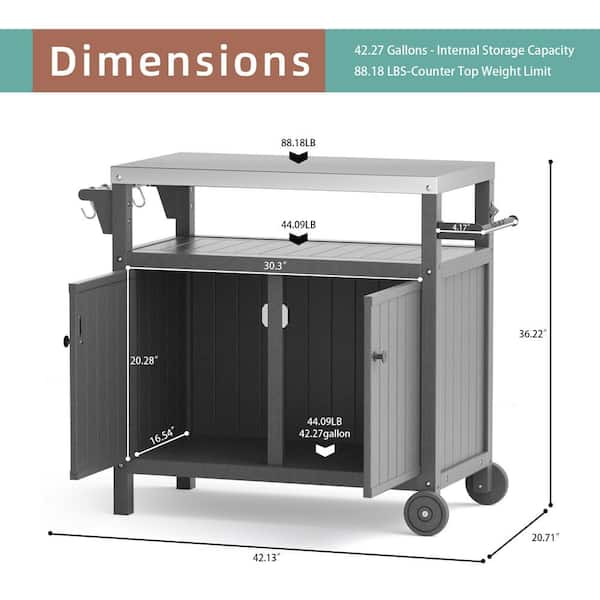 Char-Griller Universal Table Top Stand Grill Cart/Stand 8760 - The Home  Depot