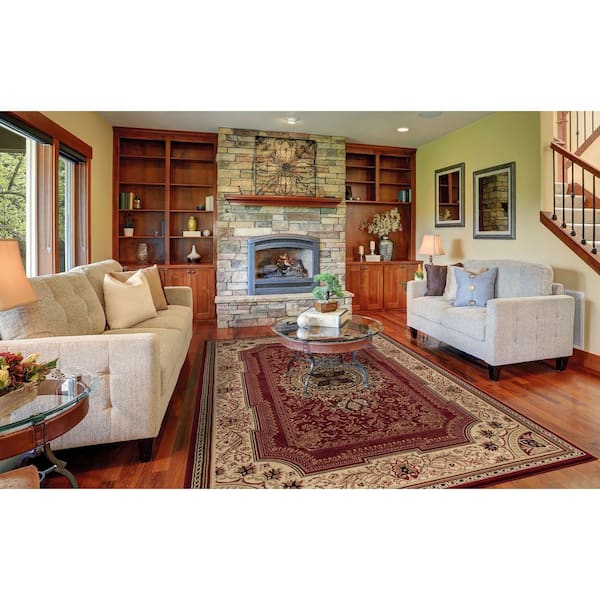 Ankara Chateau Red 8 ft. x 11 ft. Area Rug