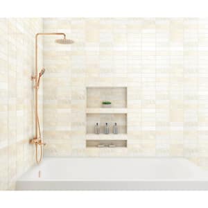 Cloe Rectangle Glossy Creme 2 in. x 8 in. Ceramic Wall Tile (10.64 sq. ft./Case)