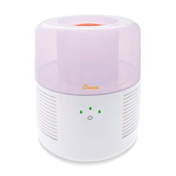 Crane 1 Gal. Evaporative Cool Mist Humidifier with 3 Speeds for Medium to Large Rooms up to 500 sq. ft.