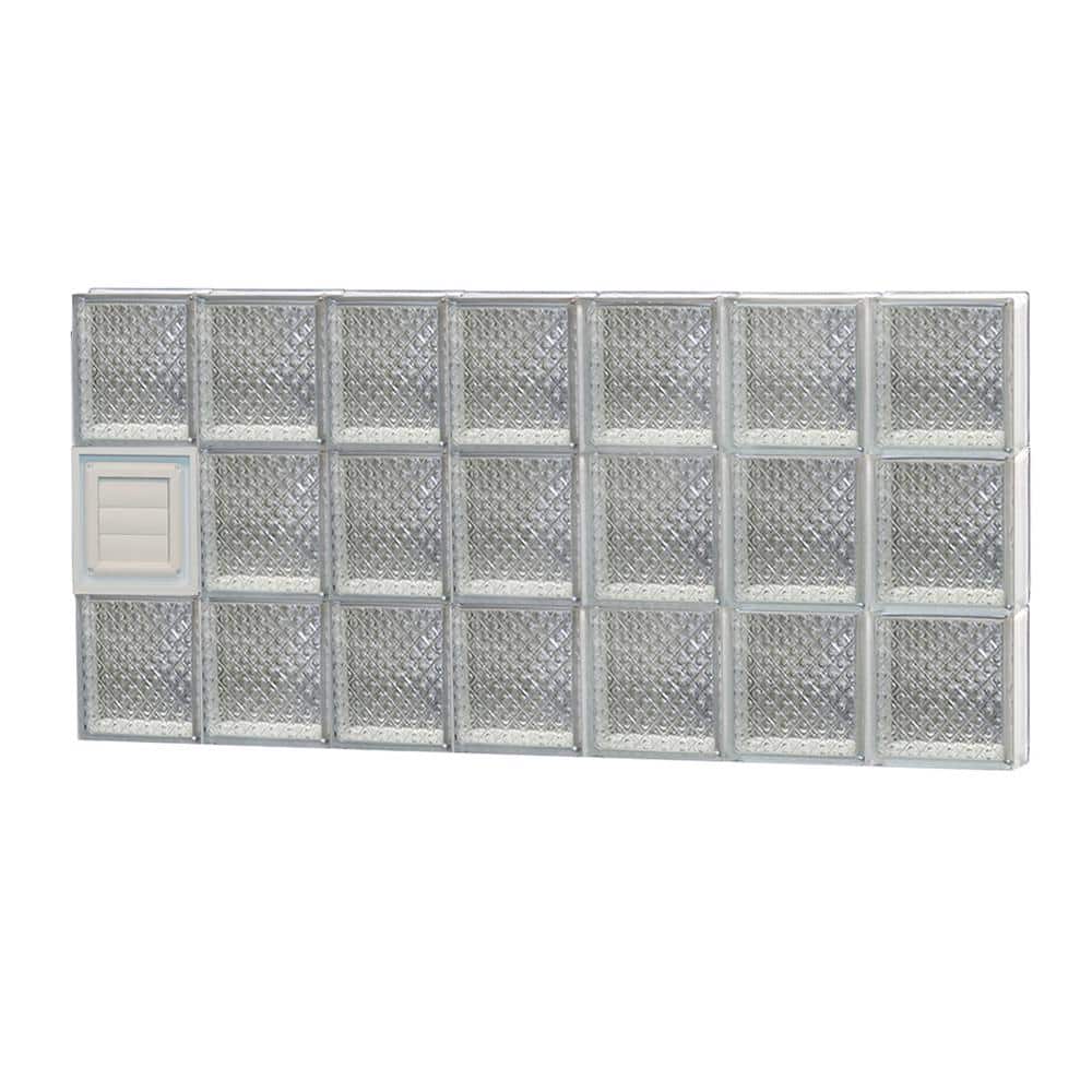 40.25 in. x 23.25 in. x 3.125 in. Frameless Diamond Pattern Glass Block Window with Dryer Vent price history on PriceWatchPro