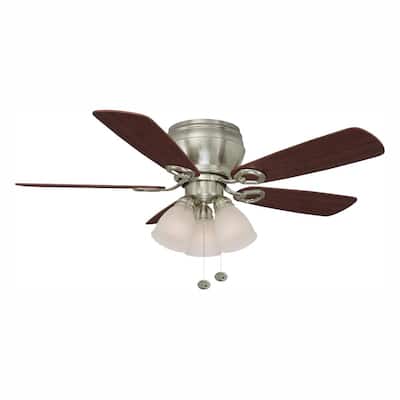 Whitlock 44 in. LED Indoor Brushed Nickel Ceiling Fan with Light Kit