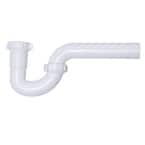 1-1/2 in. White Plastic Sink Drain P- Trap with Reversible J-Bend