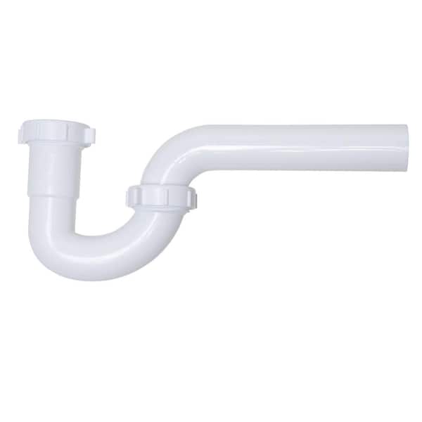 OATEY 1-1/2 in. White Plastic Sink Drain P- Trap with Reversible J-Bend