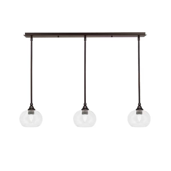 Livingston 100-Watt 3-Light Dark Granite Shaded Pendant Livingston 100-Watt 3-Light Dark Granite Shaded Pendant