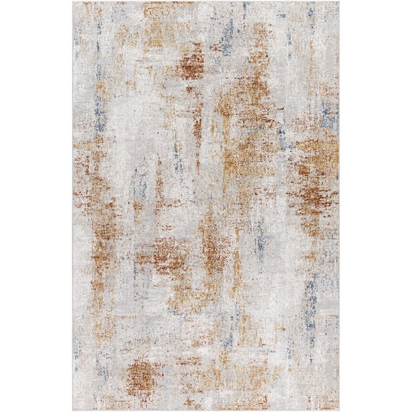 Carmel Off-White Modern Abstract 9 ft. 6 in. x 6 ft. 7 in. Area Rug