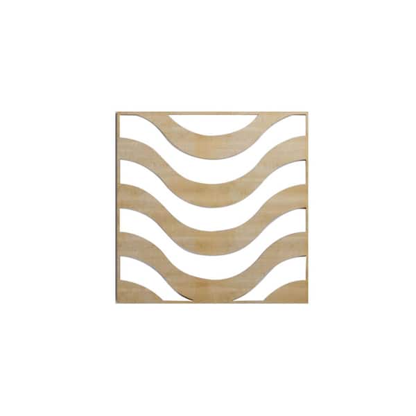 Ekena Millwork 7-3/8 in. x 7-3/8 in. x 1/4 in. Hickory Extra Small Parker Decorative Fretwork Wood Wall Panels (20-Pack)