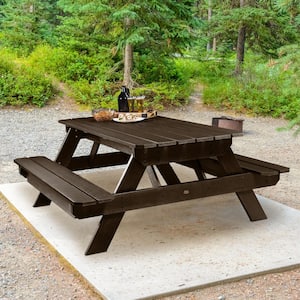 Sequoia Professional Weathered Acorn Rectangular Plastic Outdoor Picnic Table