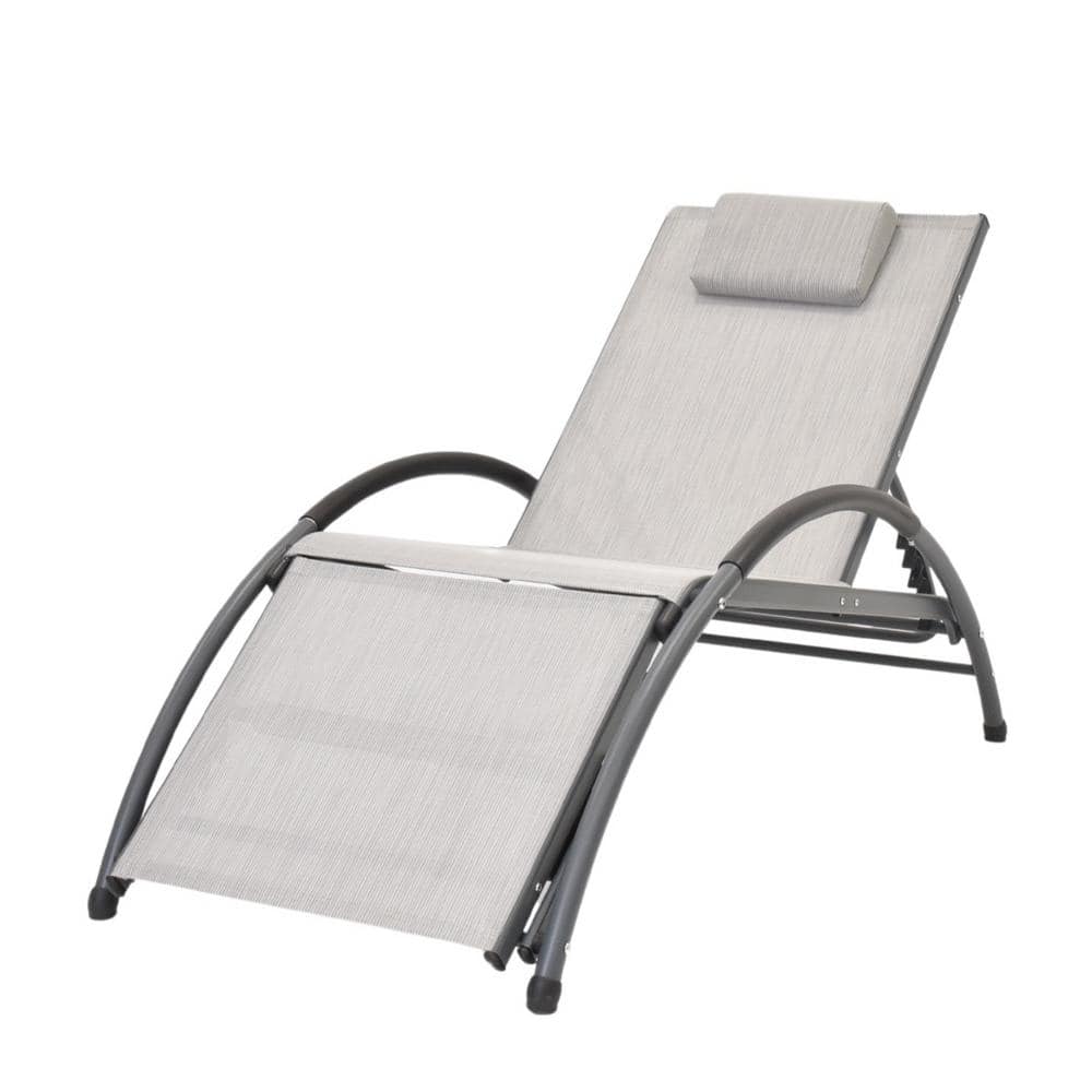 Dockside Aluminum Outdoor Reclining Lounger in Haven
