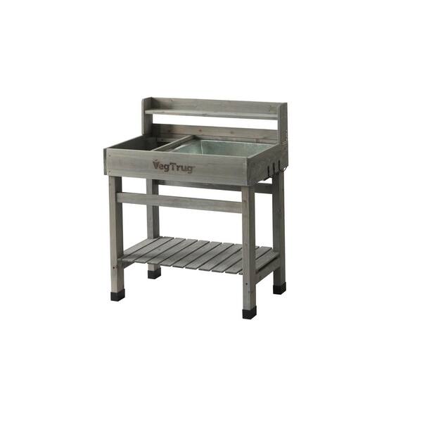 VegTrug Gray Deluxe Potting Bench DPT6009GWUSA The Home Depot