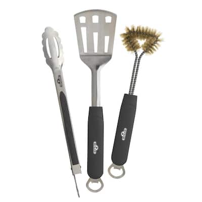 3-Piece Stainless Steel BBQ Grill Toolset