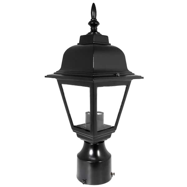 Maple Street Black Outdoor Die-Cast Post Mount Light Fixture Maple Street Black Outdoor Die-Cast Post Mount Light Fixture