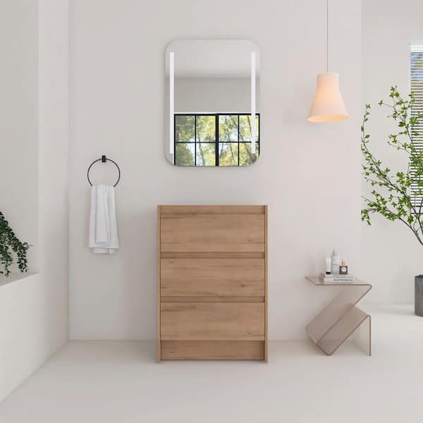 23.4 in. Bath Vanity Cabinet without Top in Brown Unassembled