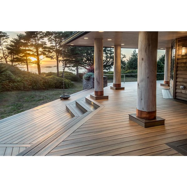 Composite Legacy 5/4 in. x 6 in. x 16 ft. Grooved Tigerwood Composite Deck Board (Actual: .94 in. x 5.36 in. x 16 ft.)