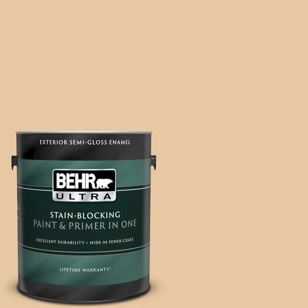 BEHR ULTRA 1 gal. #UL140-18 Jasper Cane Semi-Gloss Enamel Exterior Paint and Primer in One