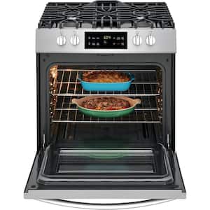 30 in. 5 cu. ft. Front Control Gas Range in Stainless Steel