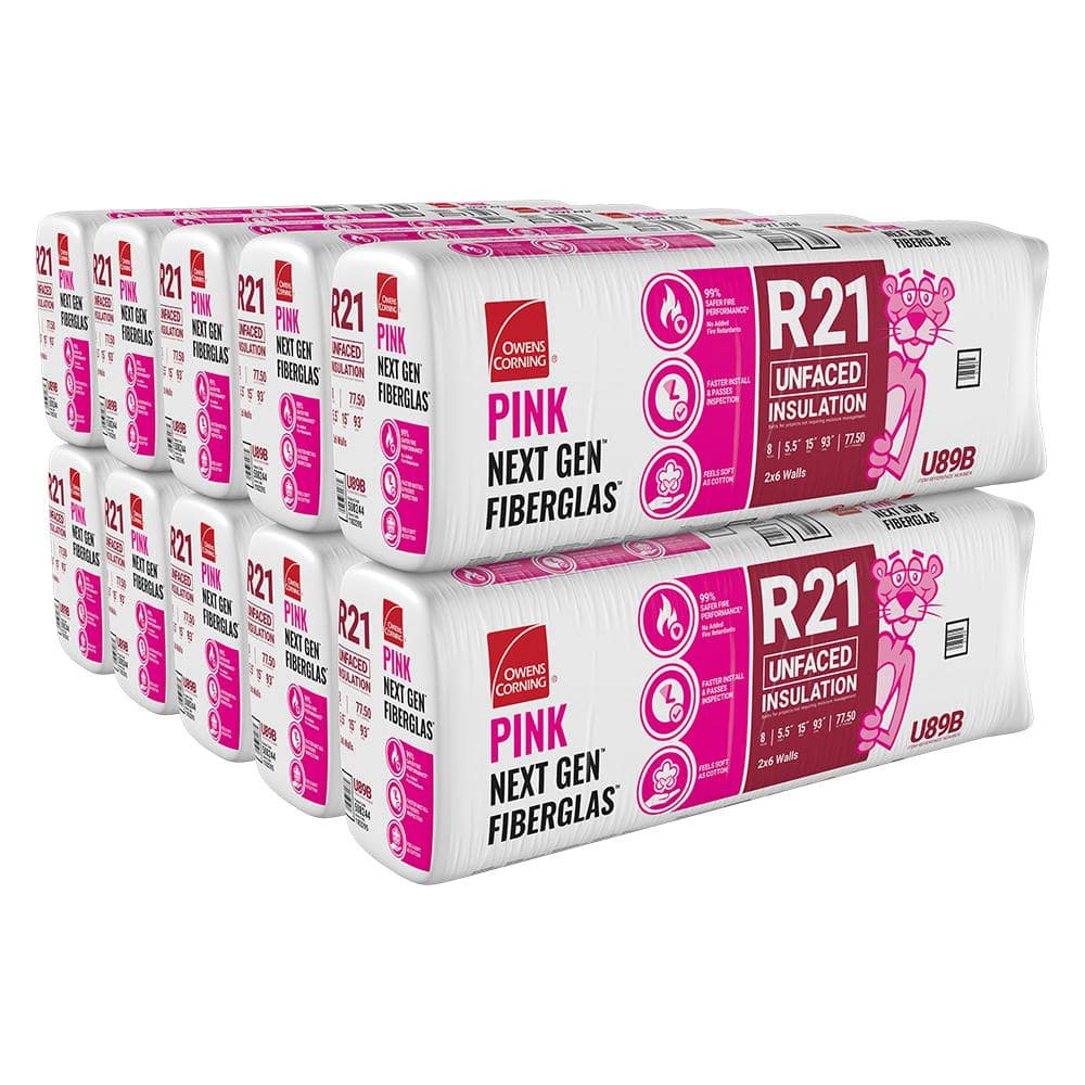 Owens Corning R-21 Unfaced Fiberglass Insulation Batt 15 In. X 93 In ...