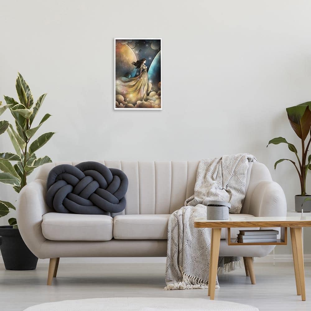 Heir of Heaven Portrait by Mandie Manzano White Framed People Giclee Art Print 24 in. x 16 in. price history on PriceWatchPro
