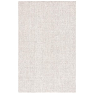 Martha Stewart Ivory/Gray 4 ft. x 6 ft. Muted Marle Solid Area Rug