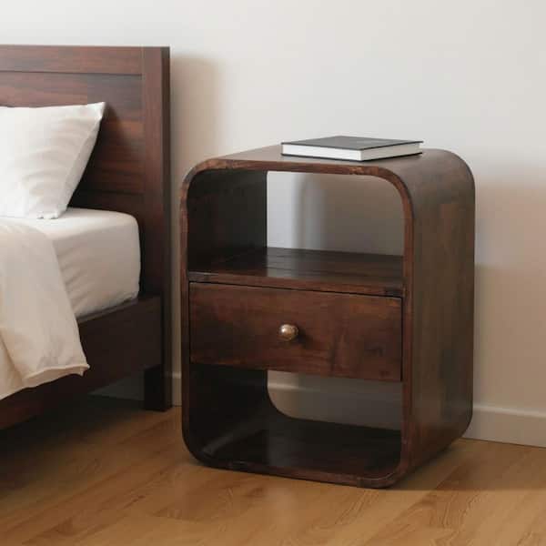 Chestnut 1 Drawer 15.70 in. Nightstand