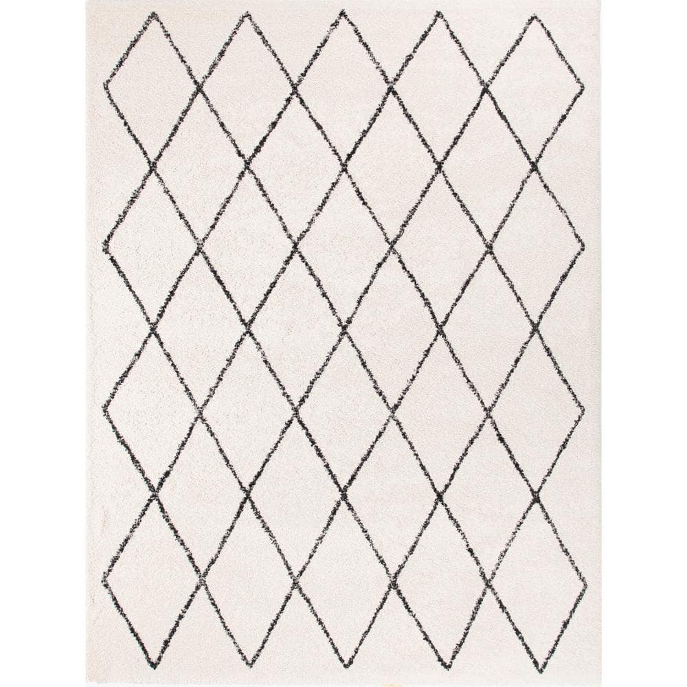 Grace Off-White 8 ft. x 10 ft. Diamond Trellis Area Rug -  BALTA, 3007783