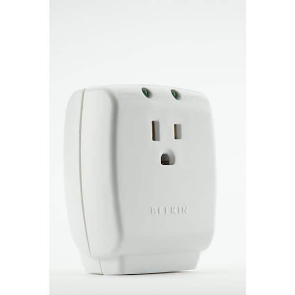 Commercial Electric 1-Outlet Wall Mounted Surge Protector, White LA-9A-17 -  The Home Depot