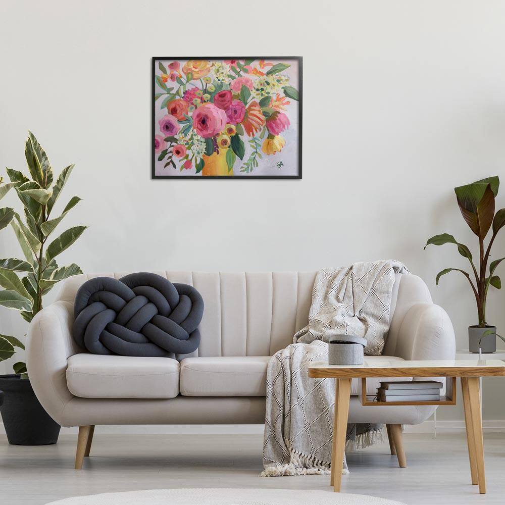 Assorted Flowers in Pink & Yellow by Suzanne Allard Black Framed Nature Giclee Art Print 24 in. x 30 in. price history on PriceWatchPro