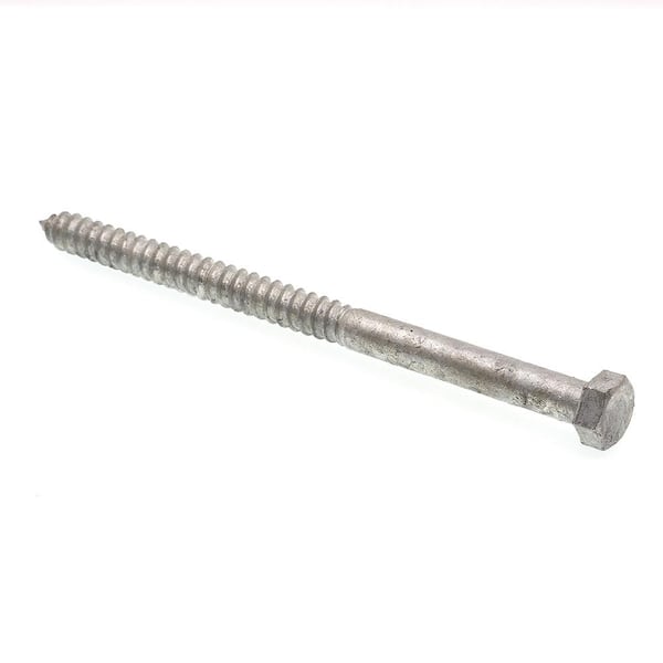 1/2 in. x 8 in. A307 Grade A Hot Dip Galvanized Steel Hex Lag Screws (10-Pack)